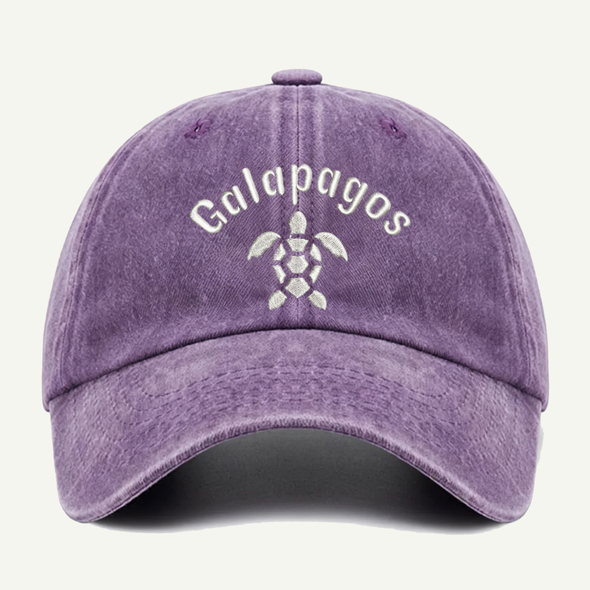 Galapagos Sea Turtle Washed Embroidered Hat