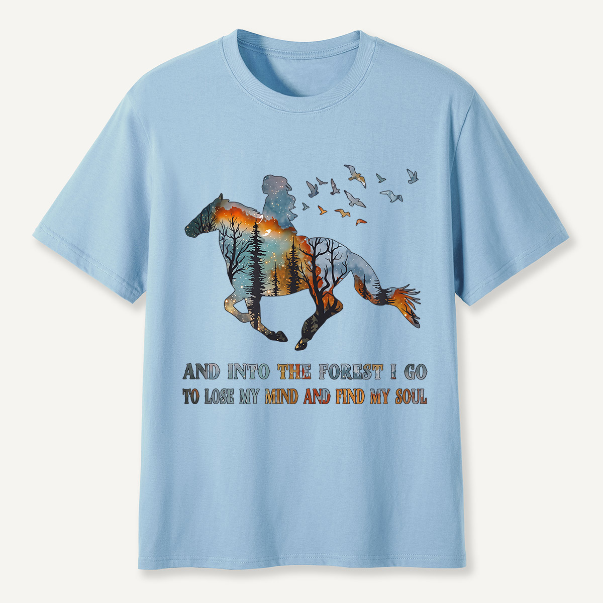 And Into the Forest I Go Horse Silhouette T-Shirt