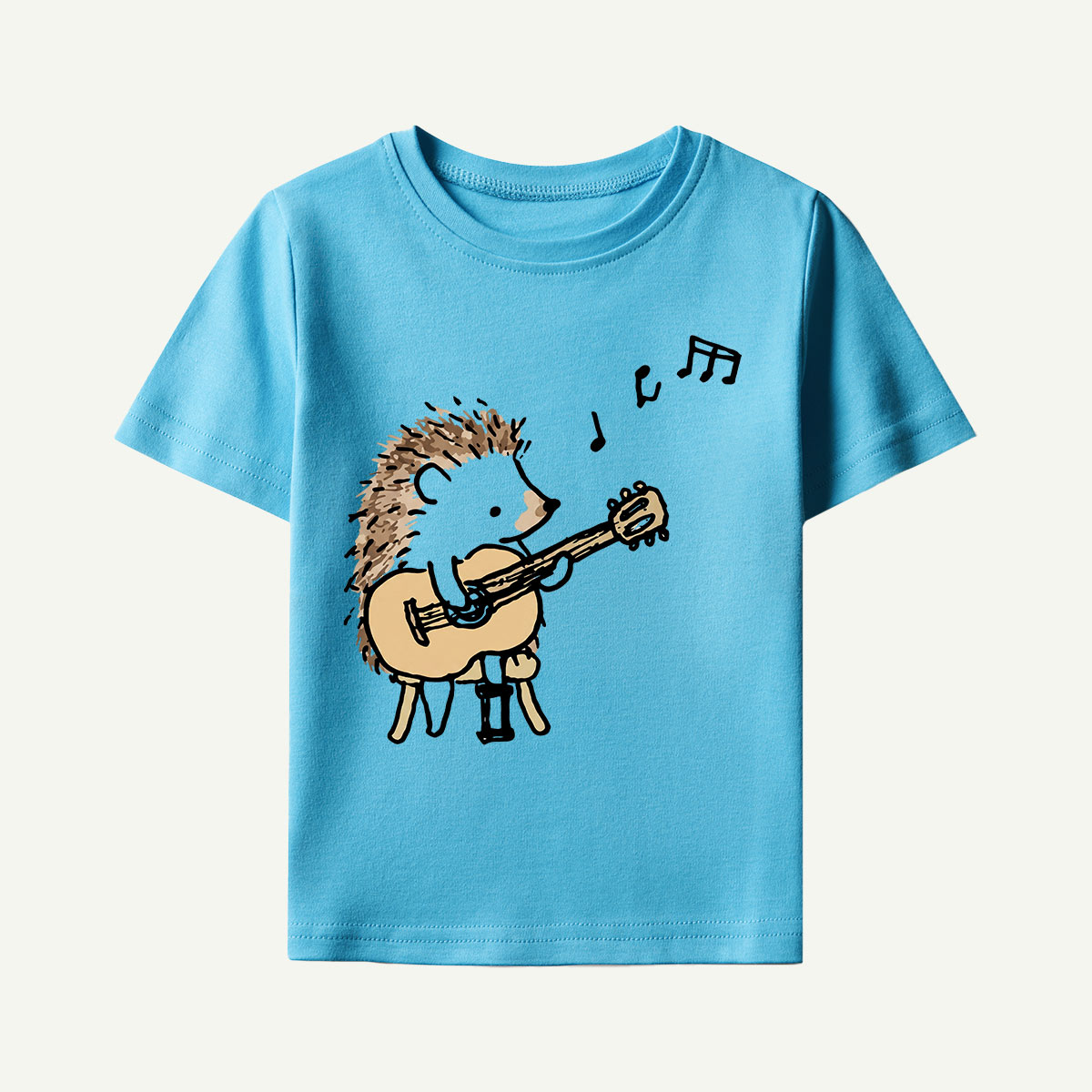 Hedgehog Guitar Music Kids T-Shirt
