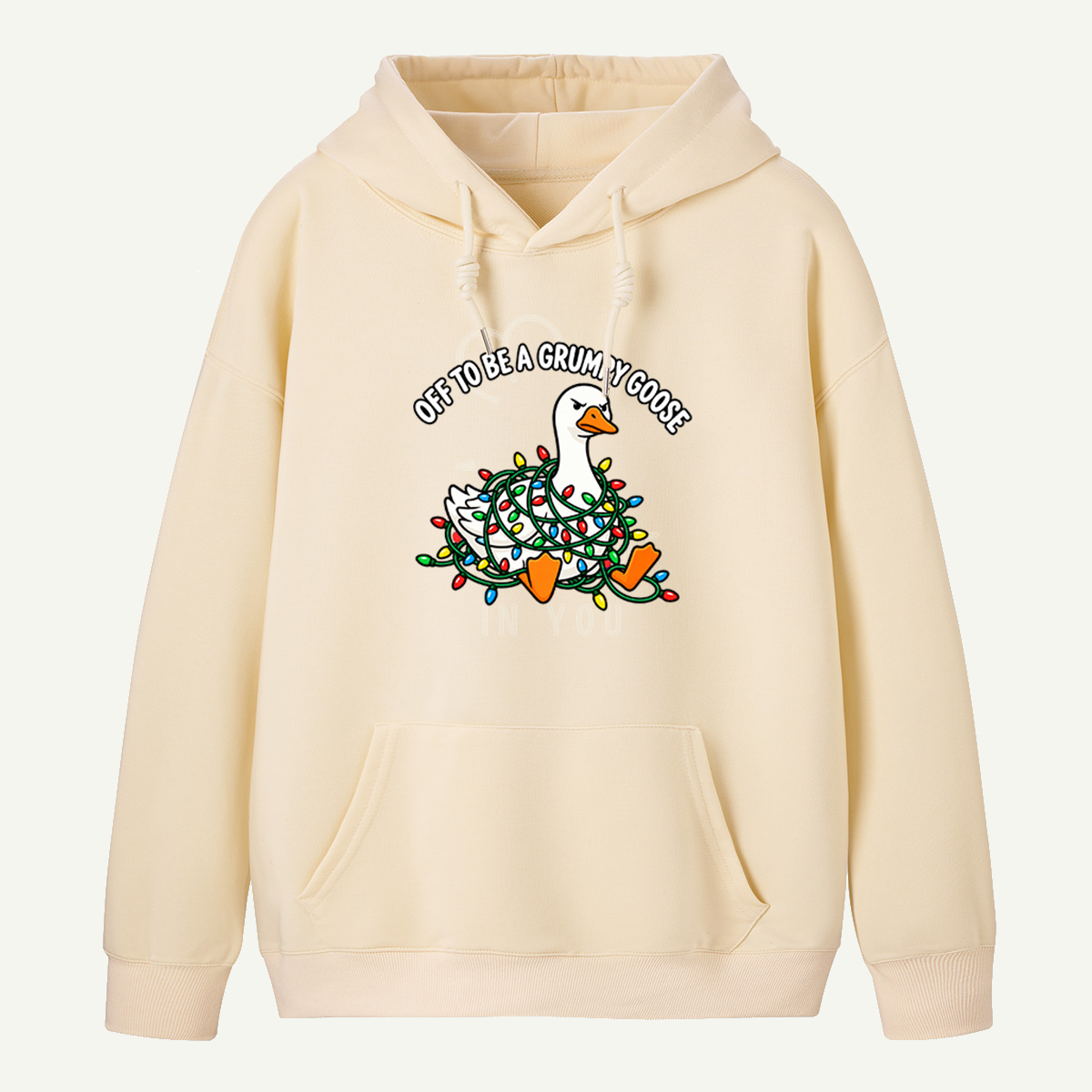 Off To Be A Grumpy Goose Tangled In Christmas Lights Hoodie