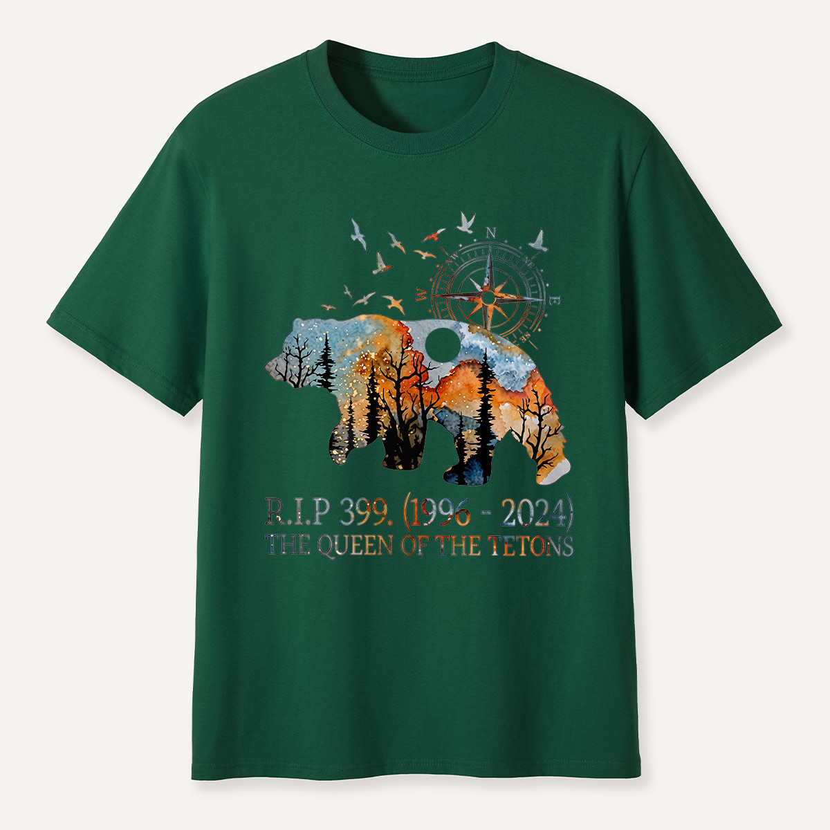 RIP 399 Queen of the Tetons Bear Memoria T-Shirt