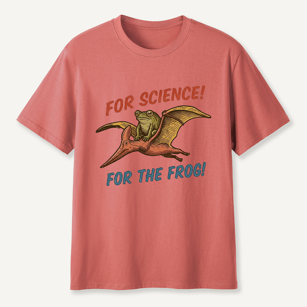 For Science Frog Riding Pterosaur T-Shirt