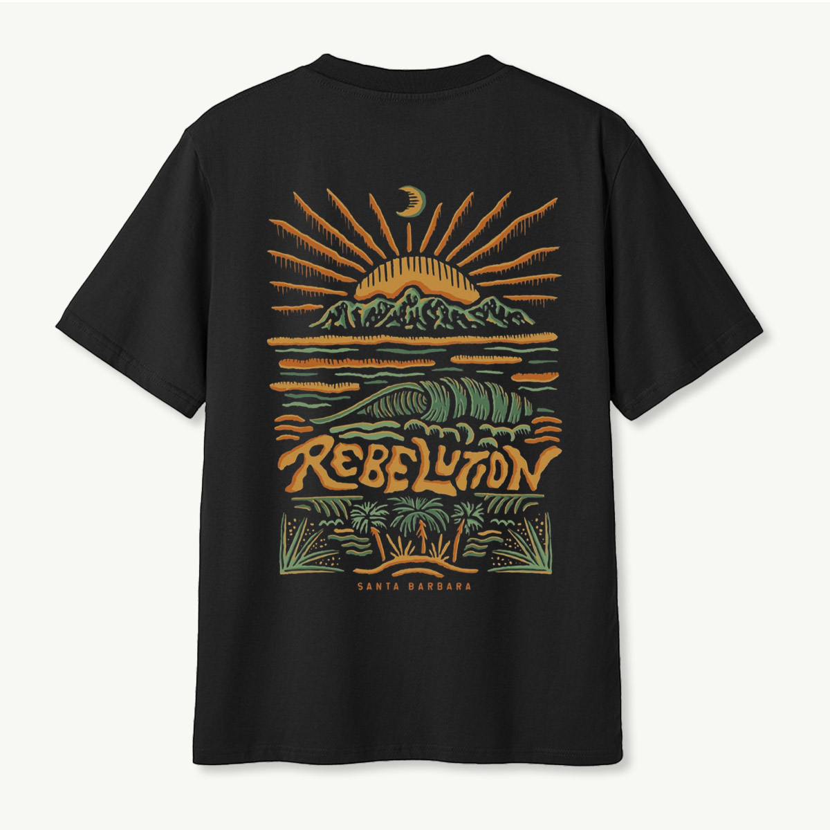 Rebellion Santa Barbara Mountain Wave Sunset T-Shirt