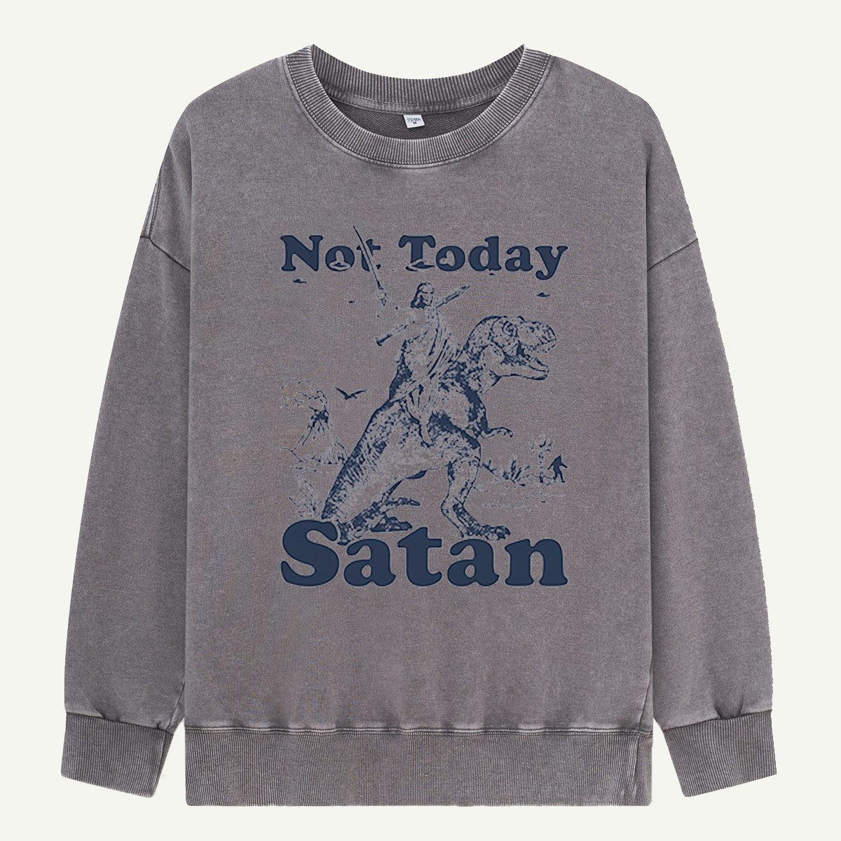 Not Today Satan Witchy Rabbit Washed Sweatshirts