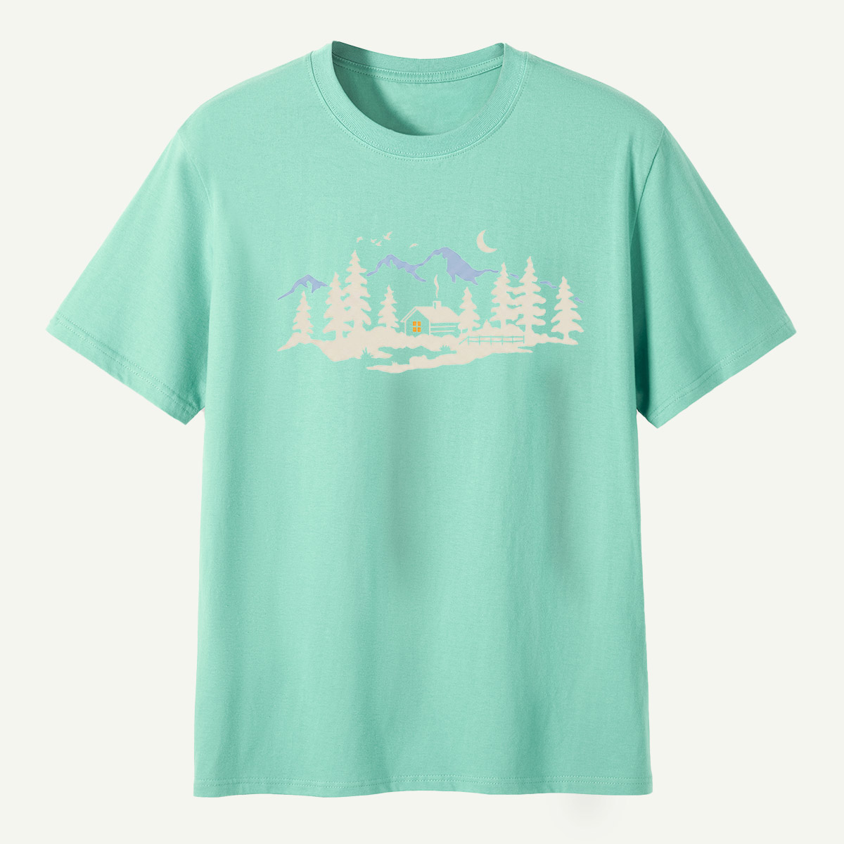 Moonlit Pine Forest Wilderness T-Shirt