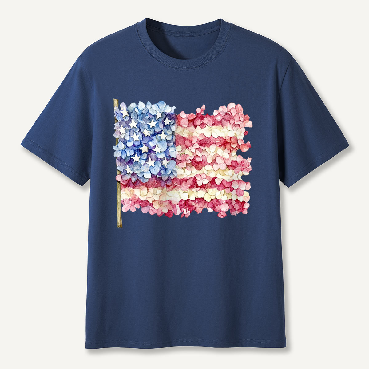 Floral American Flag T-Shirt