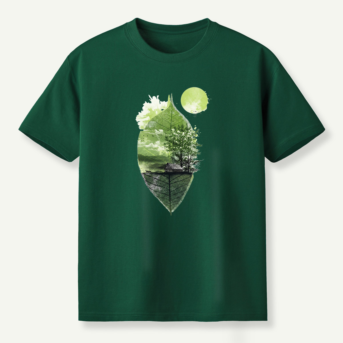 Forest Inside A Leaf Landscape T-Shirt