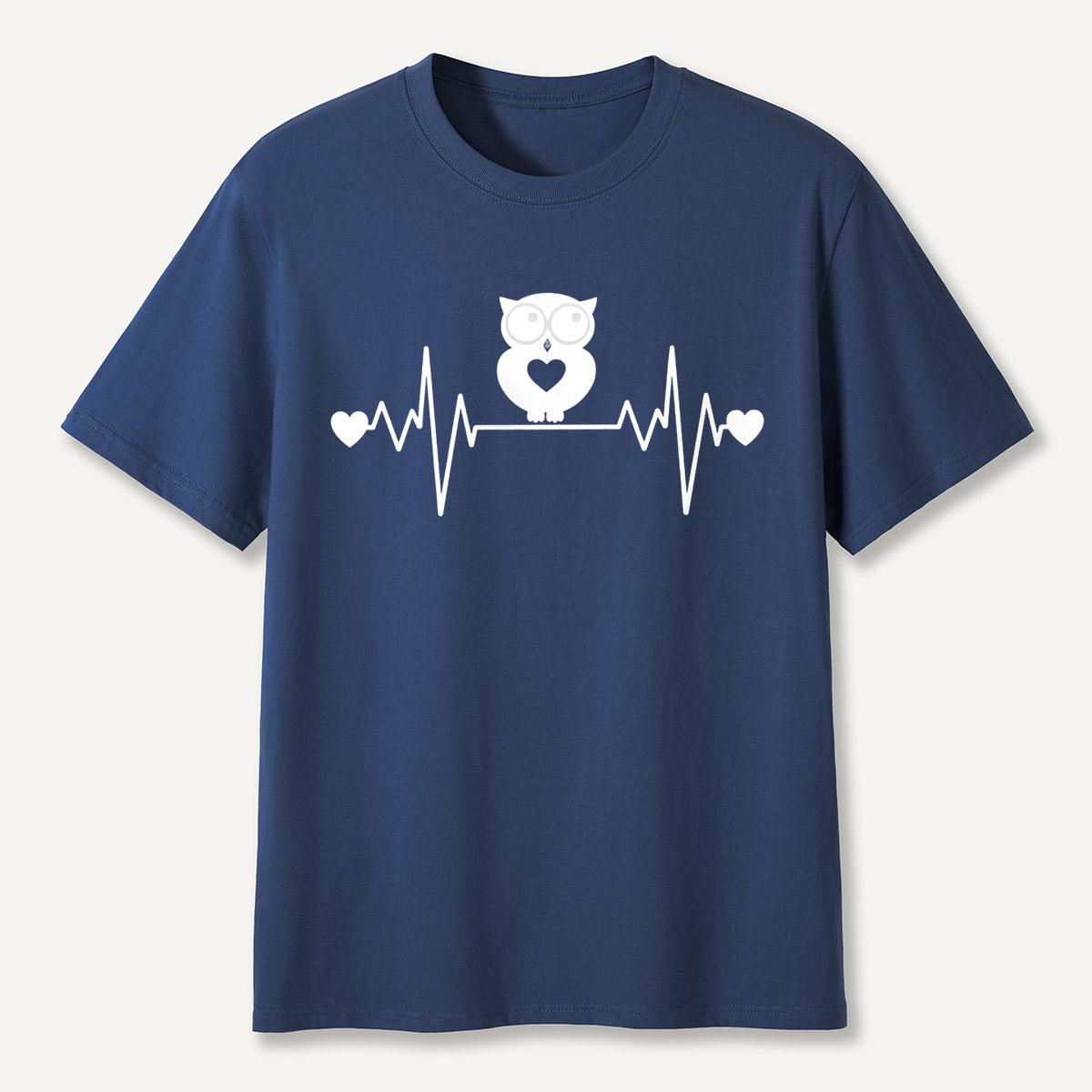 Heartbeat Owl Love Pink T-Shirt