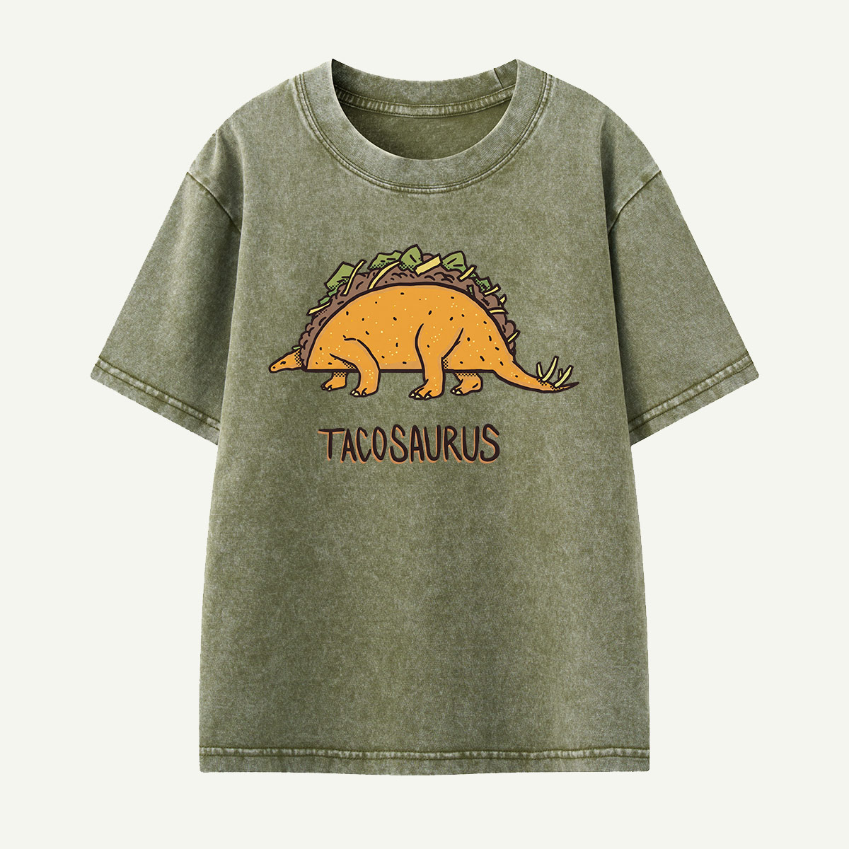 Tacosaurus Dino Taco Kids Washed T-Shirt