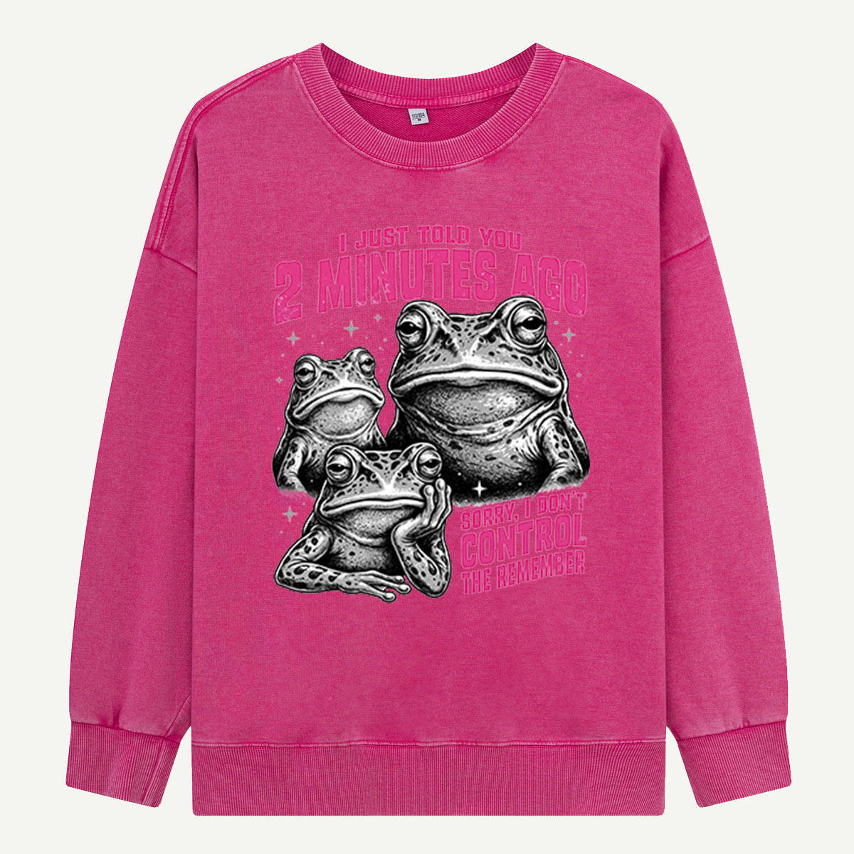 Frogs Told You Two Minutes Ago Washed Sweatshirts