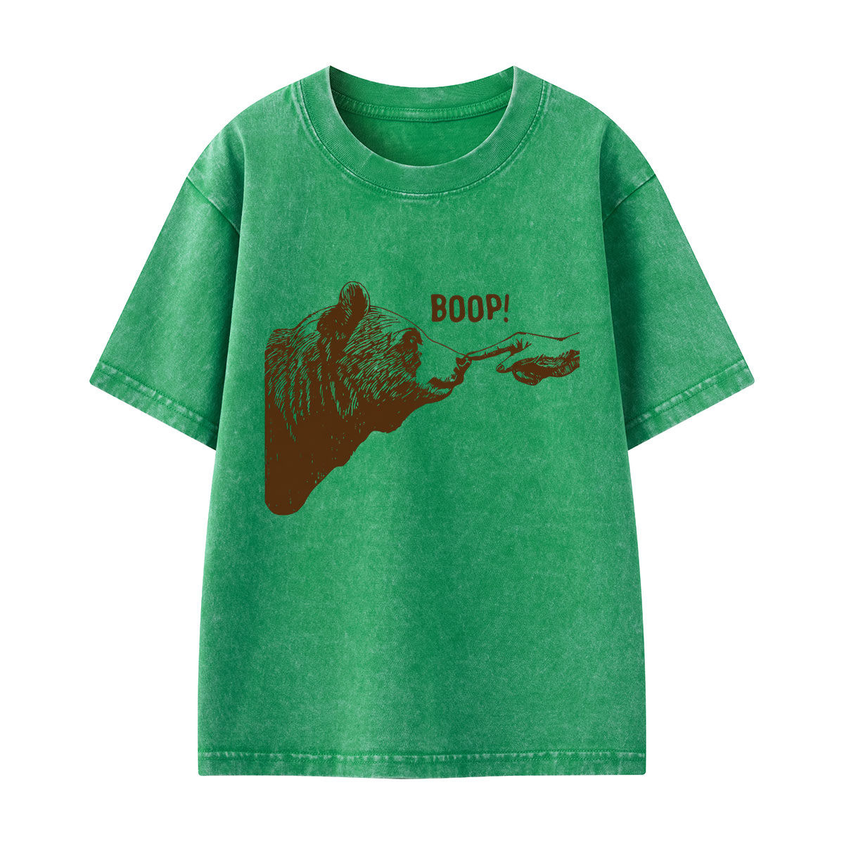 Boop Bear Nose2 Kids Washed T-Shirt