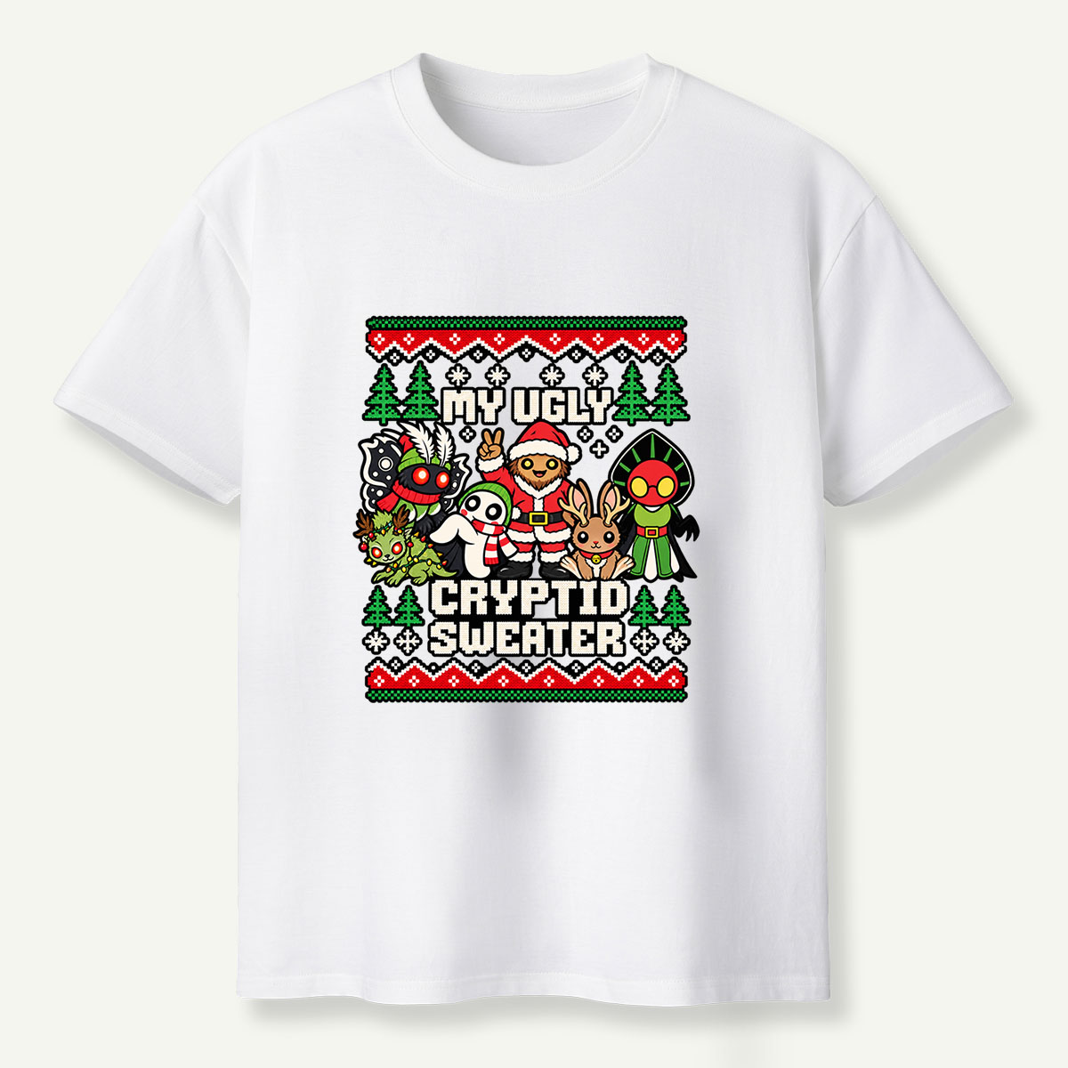 My Ugly Cryptid Sweater Christmas Creatures T-Shirt