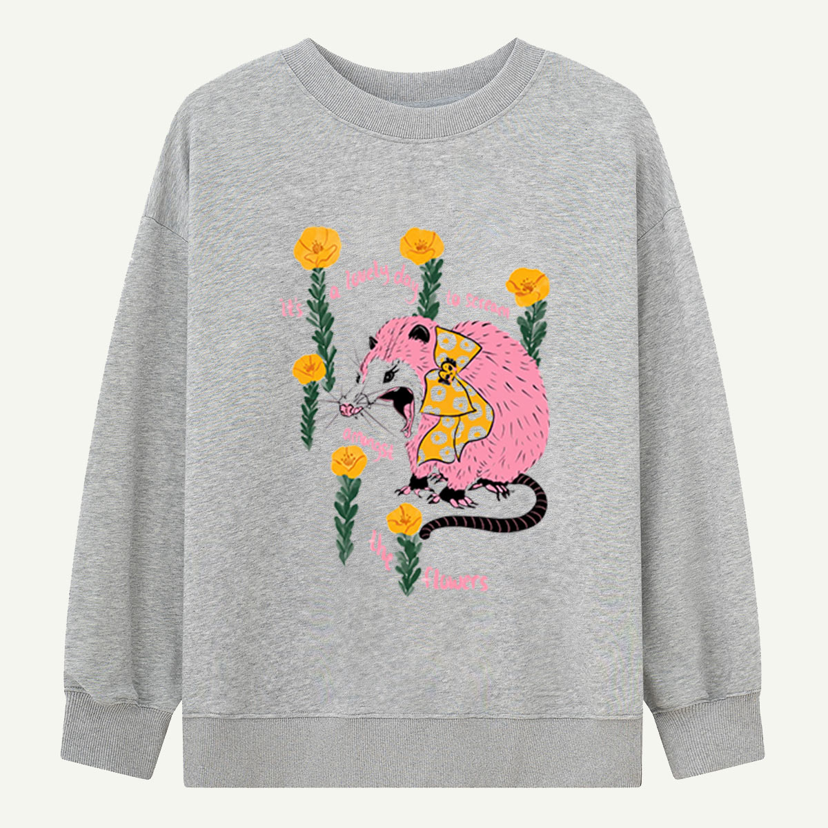 Lovely Day to Scream Possum Sweatshirts