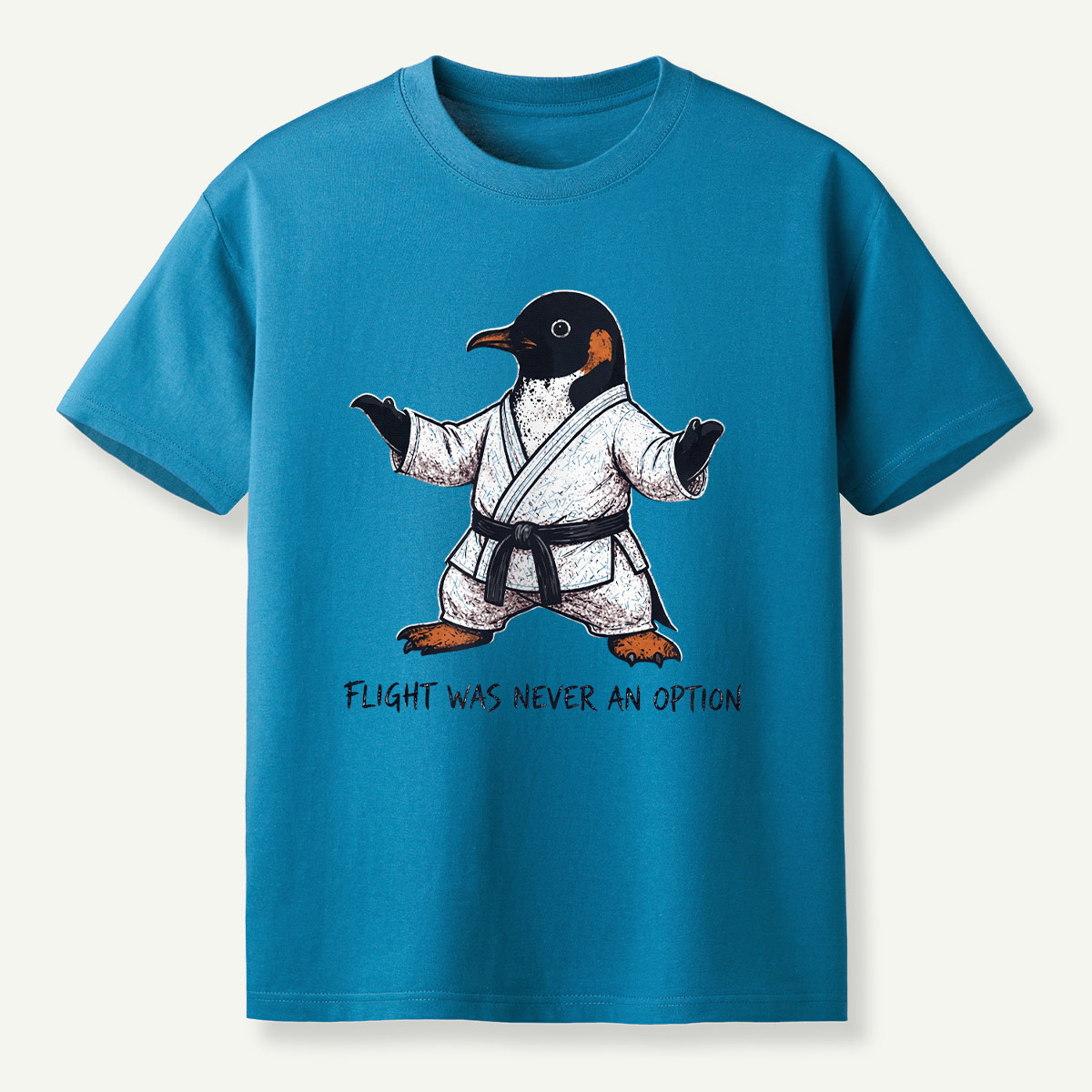 Flight Was Never An Option Martial Arts Penguin T-Shirt