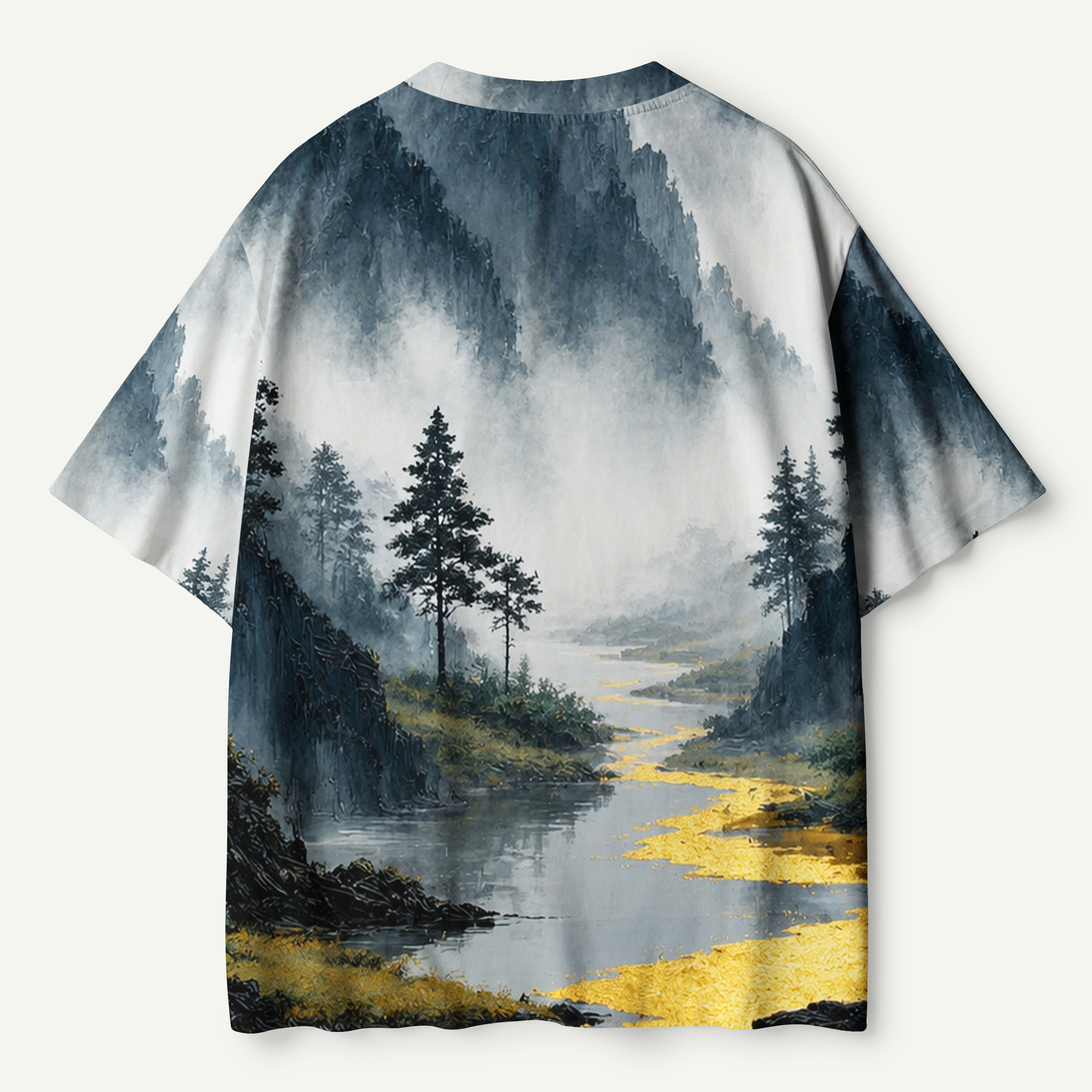 Golden River Misty Mountain Valley Premium Pure Cotton Tee
