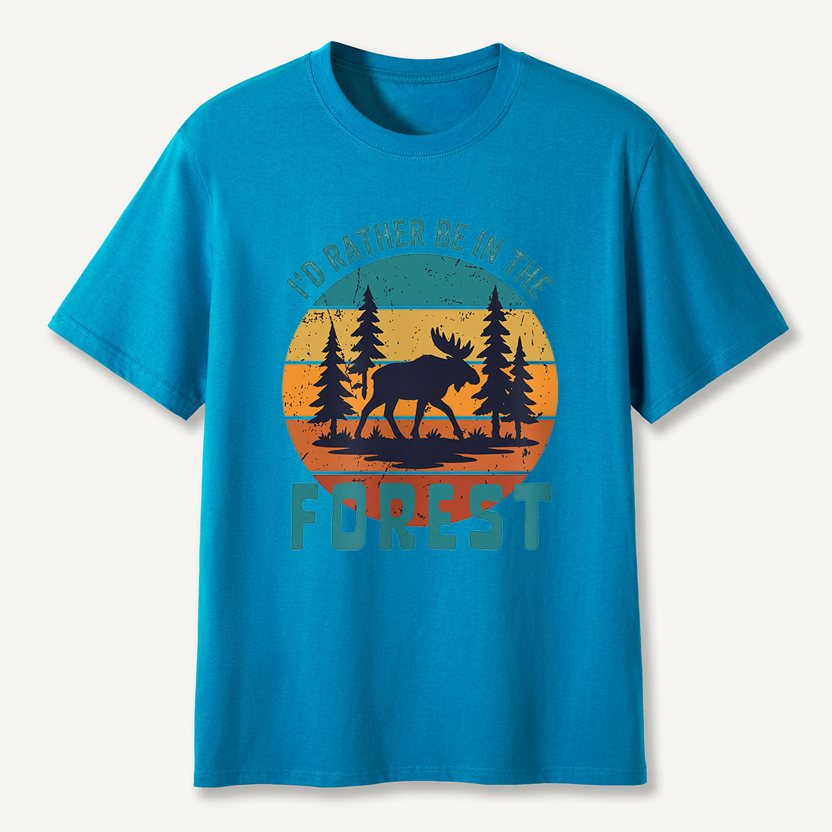 I’d Rather Be in the Forest Moose Sunset T-Shirt