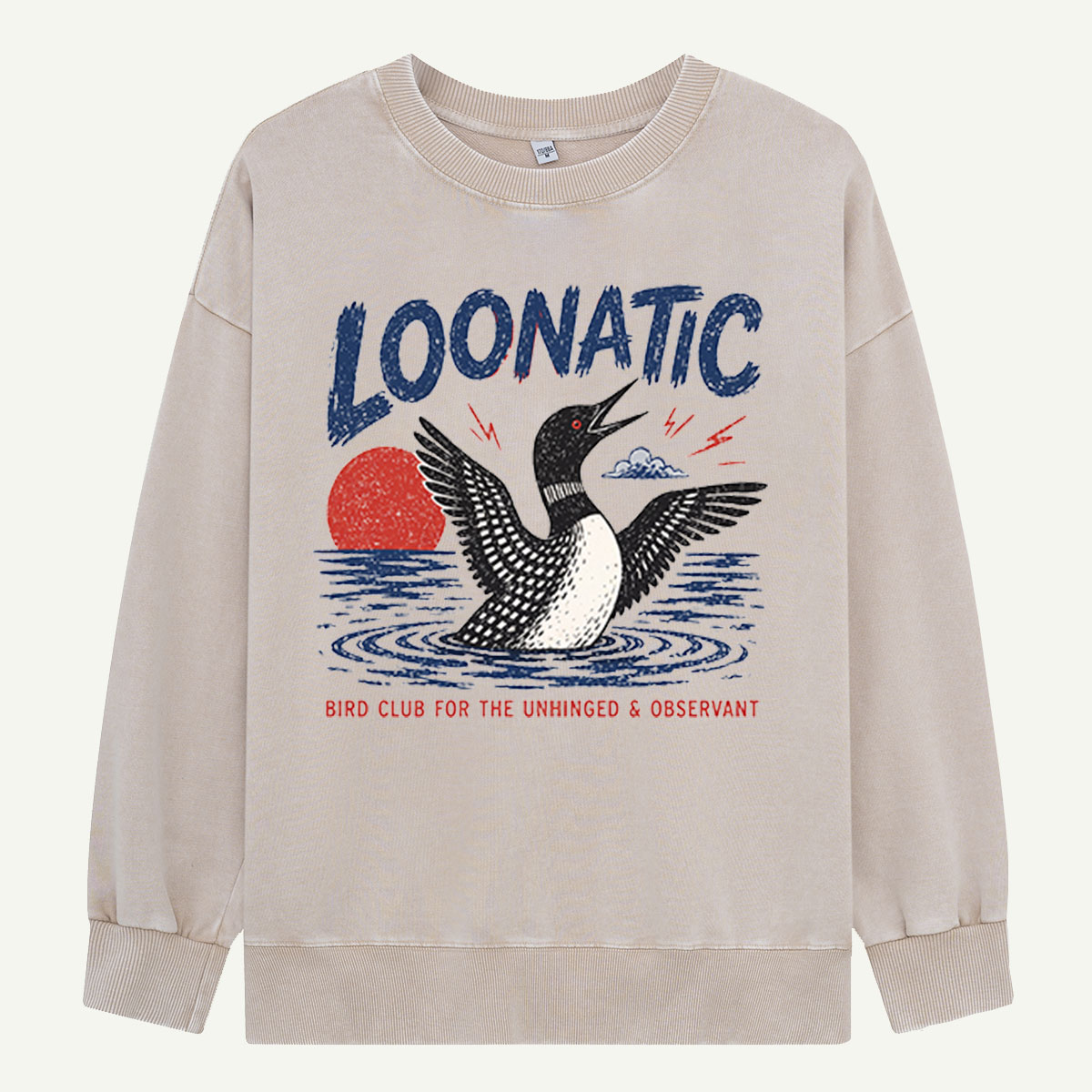 Loonatic Bird Club Washed Sweatshirts