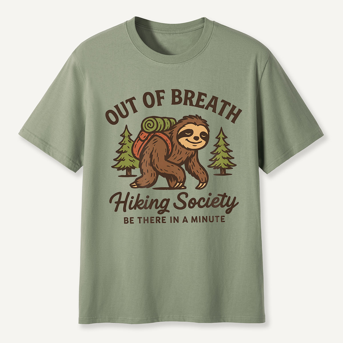 Out of Breath Hiking Society Sloth T-Shirt
