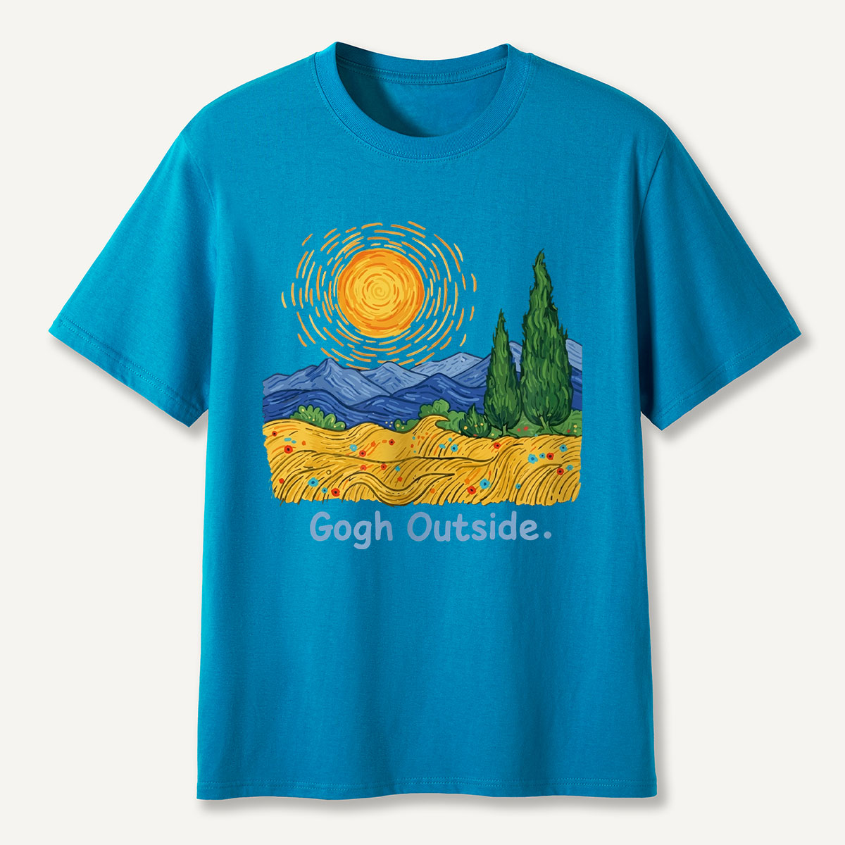 Sun Field Gogh Outside T-Shirt