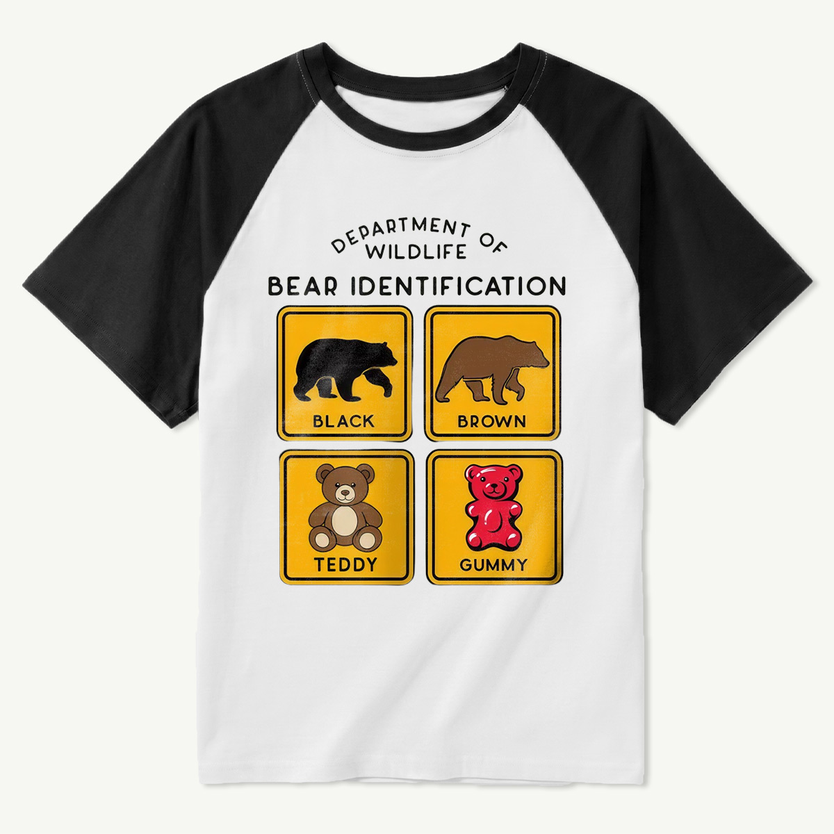 Department of Wildlife Bear Identification Raglan T-Shirt