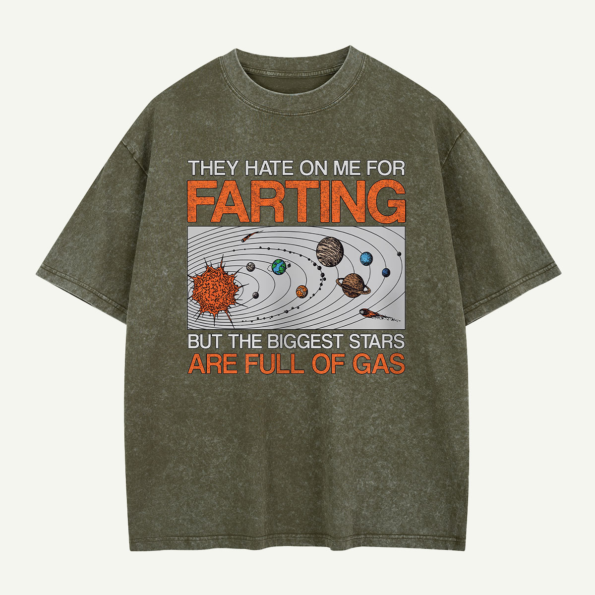 Biggest Stars Are Full of Gas Washed T-Shirt