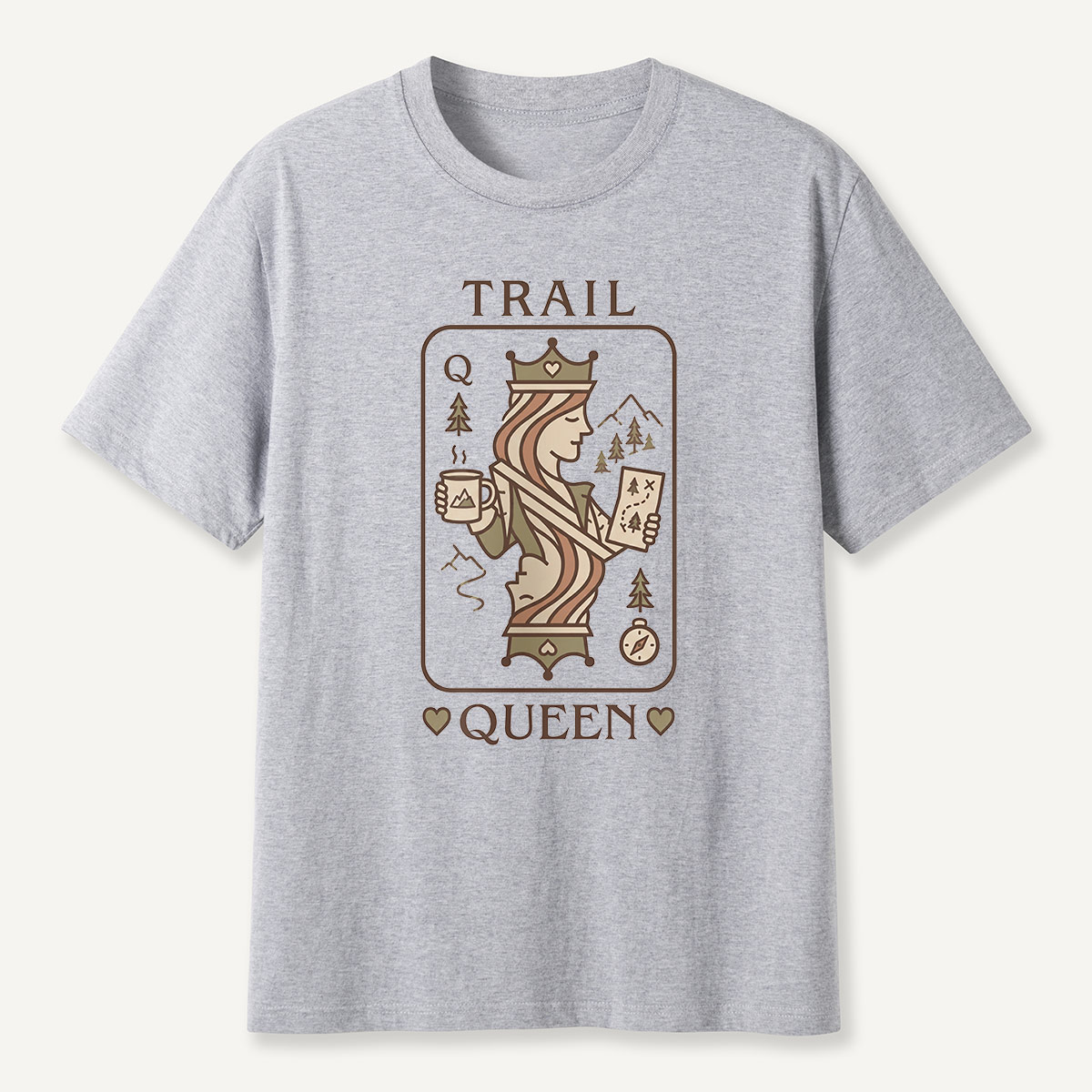 Trail Queen Hiking Playing Card  T-Shirt