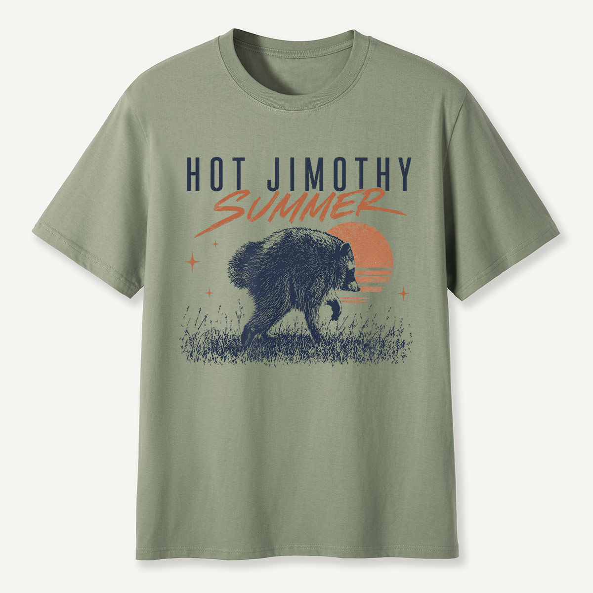 Hot Jimothy Summer Retro Raccoon T-Shirt
