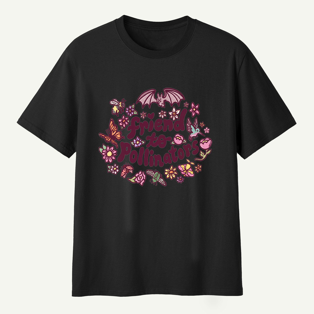 Friend To Pollinators Garden Wildlife Circle T-Shirt