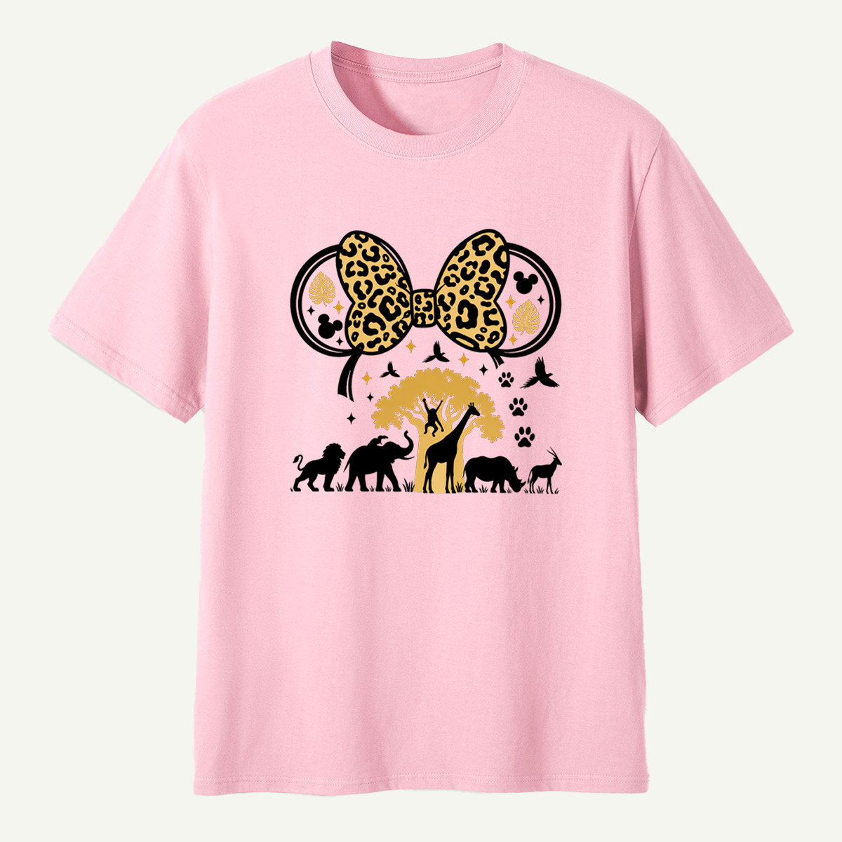 Leopard Bow Wildlife Silhouette T-Shirt