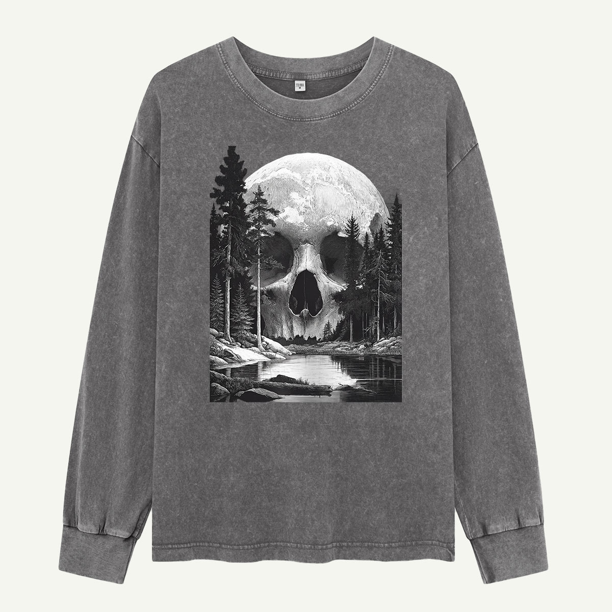 The Forest Under a Giant Skull Washed Long Sleeves