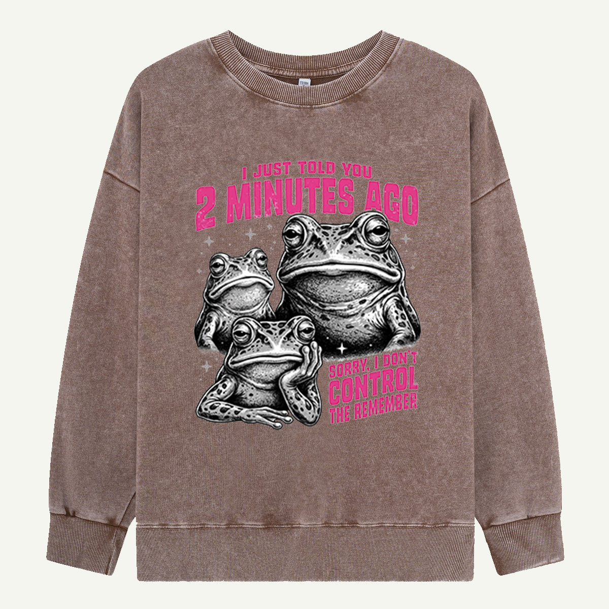 Frogs Told You Two Minutes Ago Washed Sweatshirts