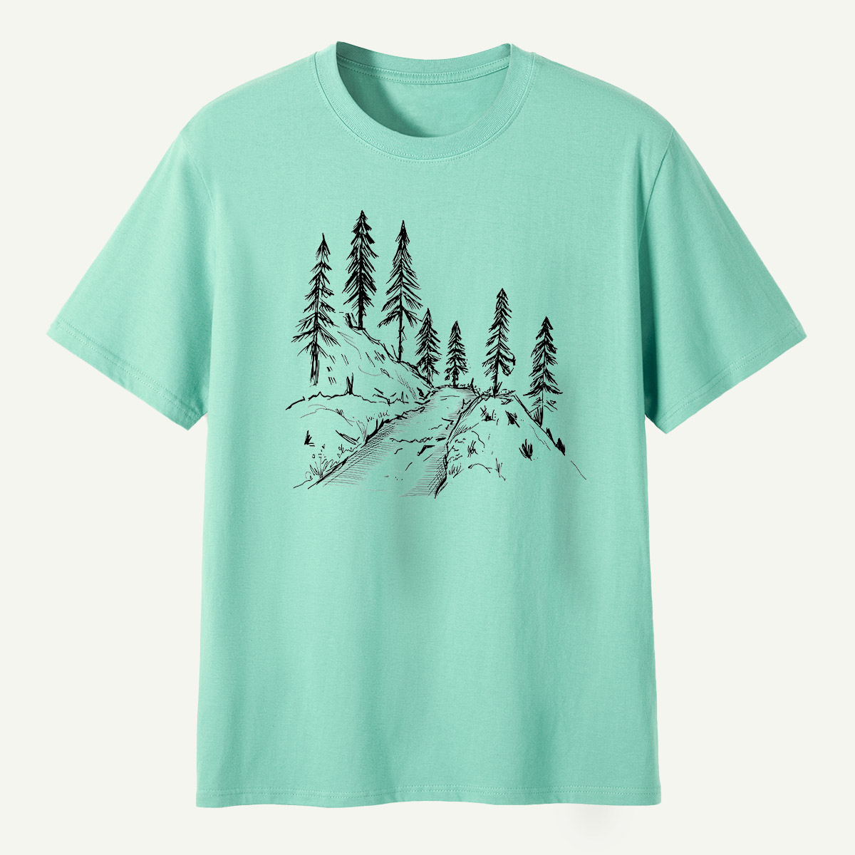Pine Forest Ridge Sketch T-Shirt