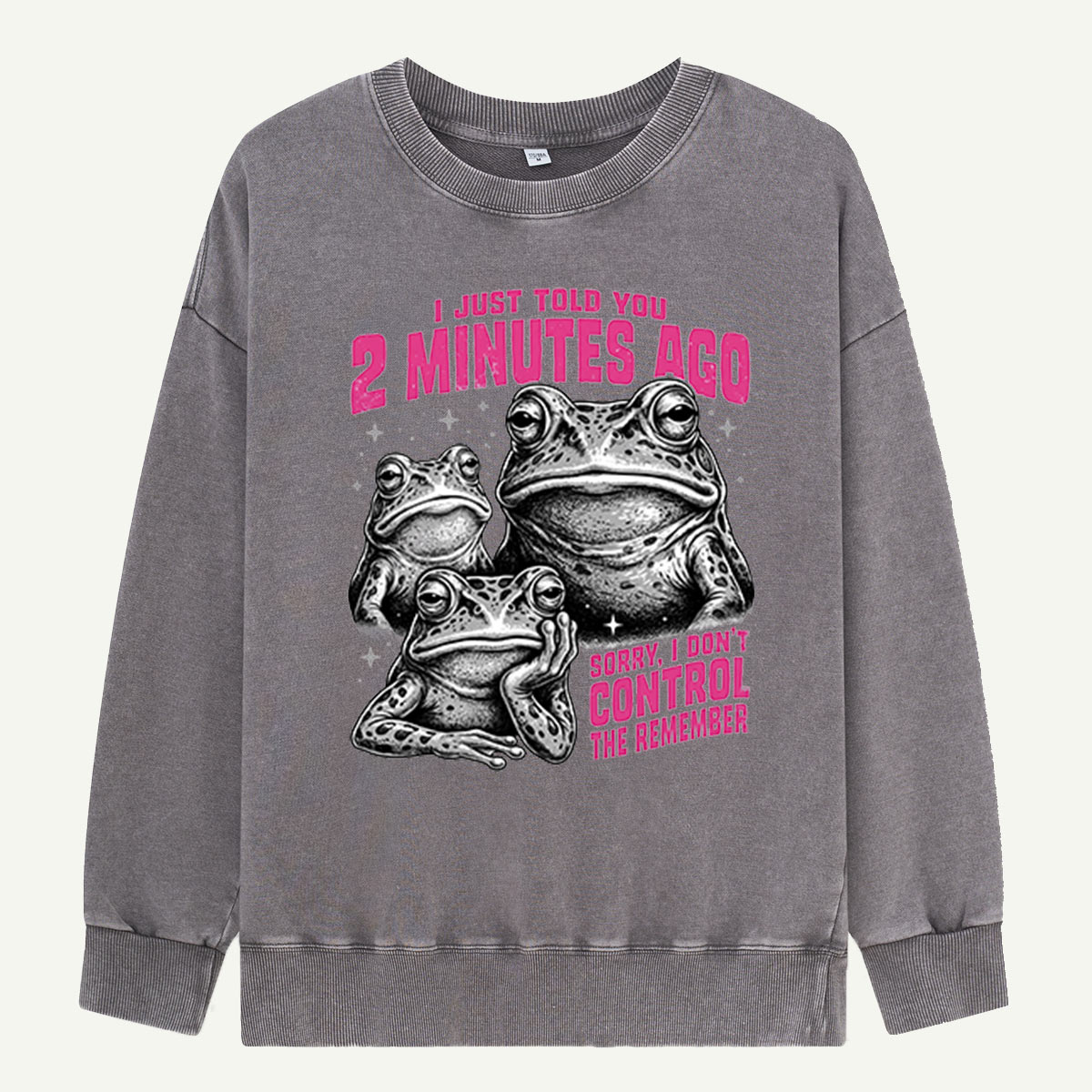 Frogs Told You Two Minutes Ago Washed Sweatshirts