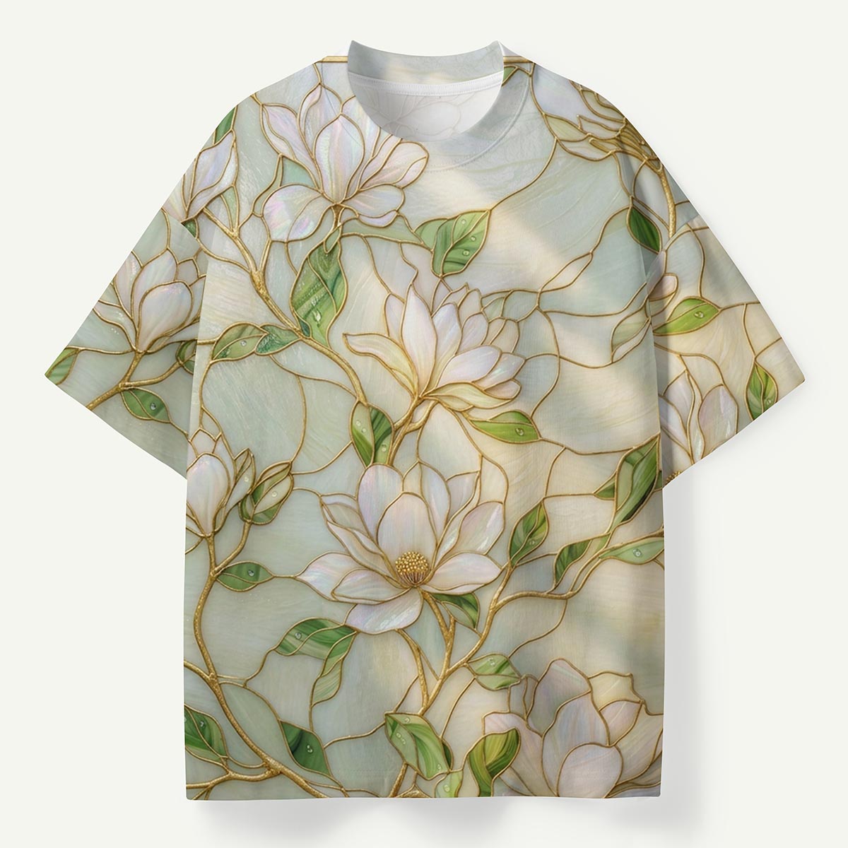 Magnolia Gold Line Floral Premium Eco Tee