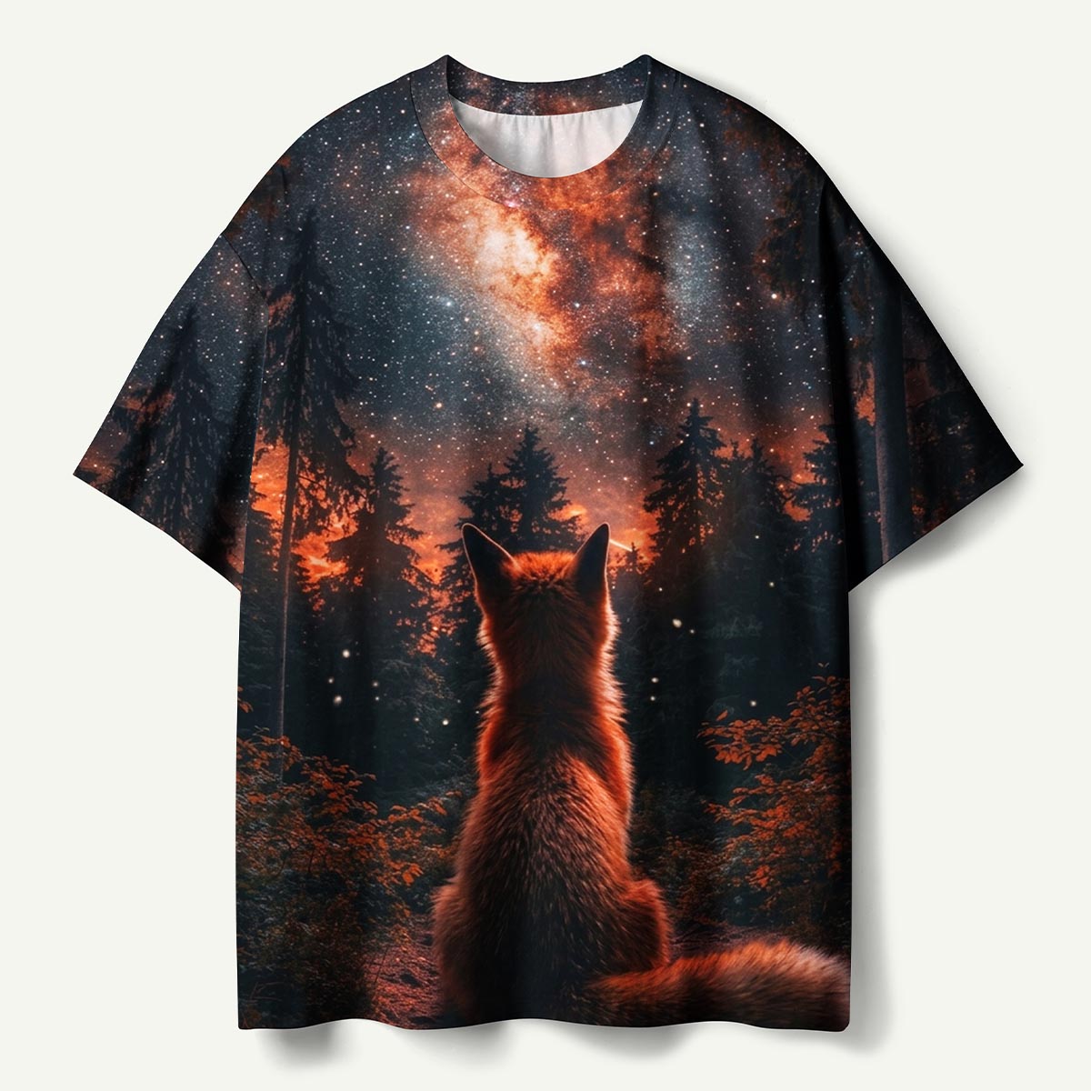 Cosmic Night Fox Forest Premium Eco Tee