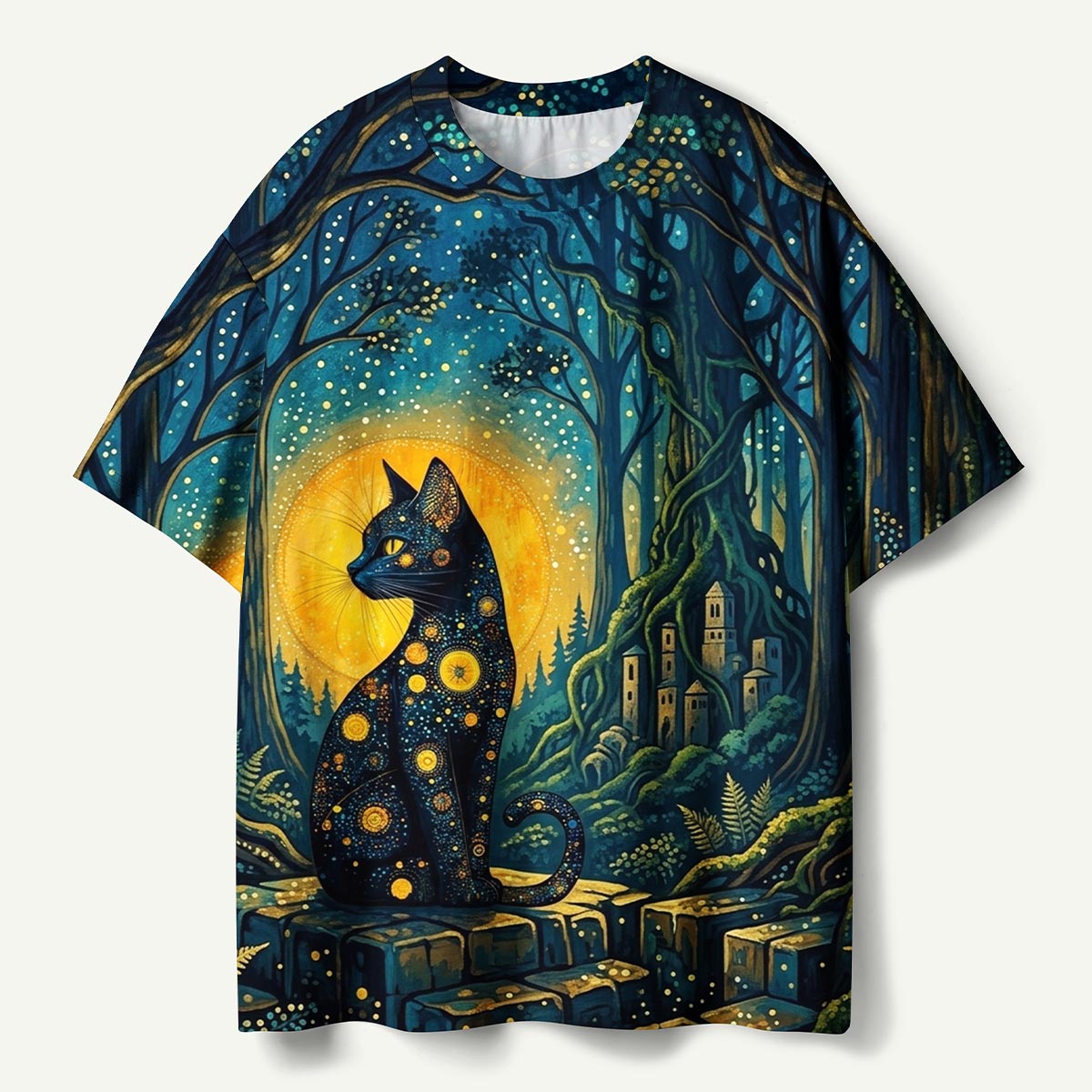 Moonlit Forest Mystic Cat Premium Eco Tee