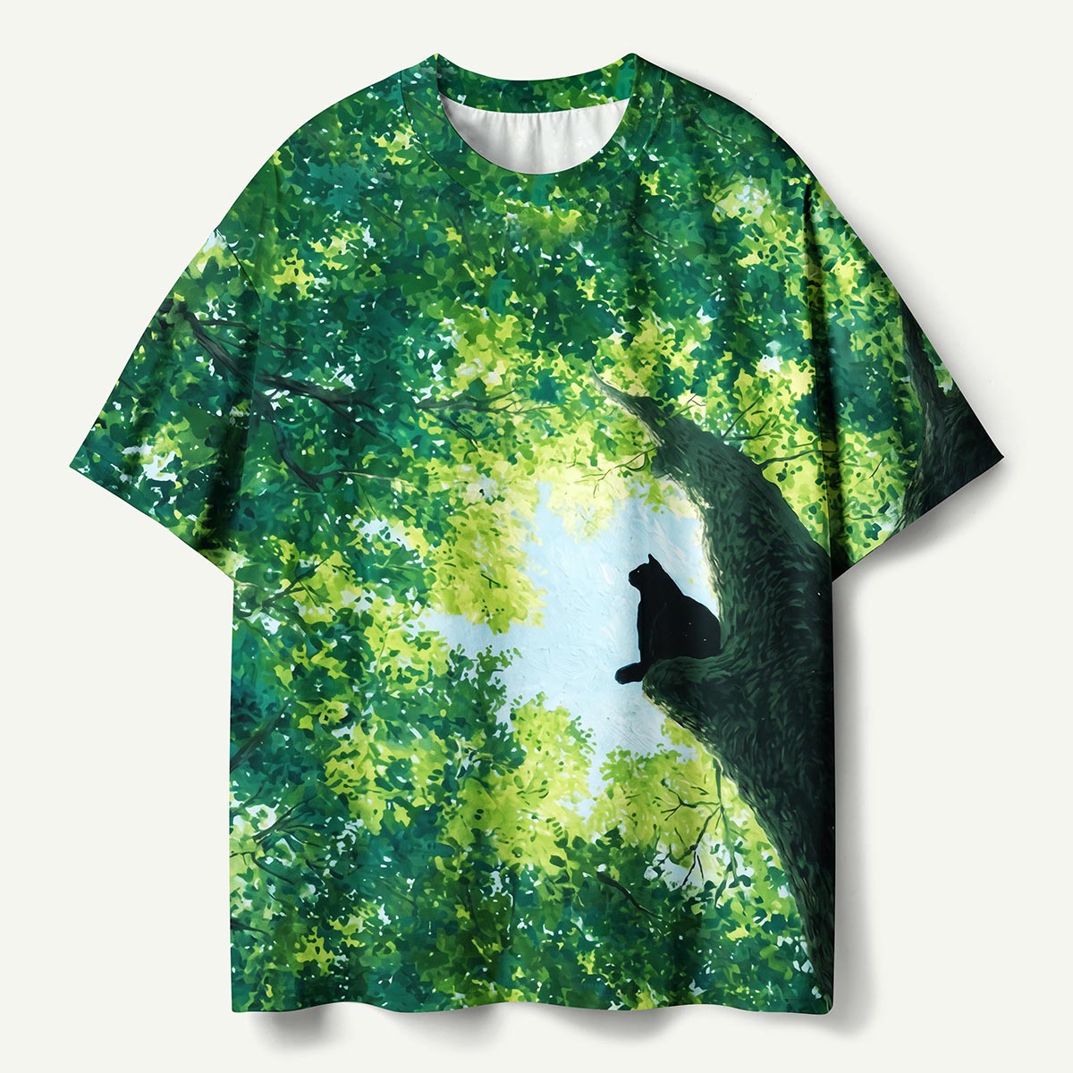 Retro Cat Art Print Premium Eco Tee