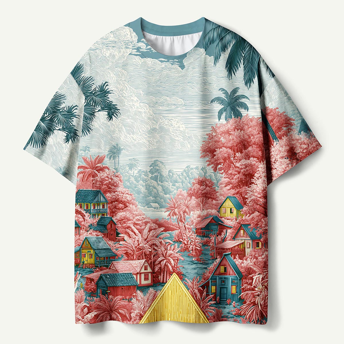 Coral Haven Tropical Village Premium Eco Tee