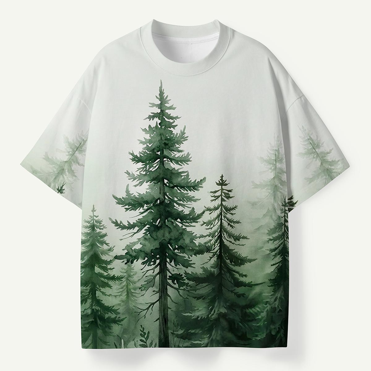 Misty Evergreen Watercolor Premium Eco Tee