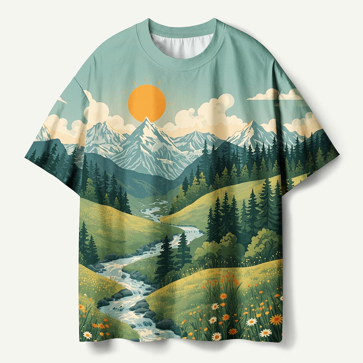 Sunlit Valley River Premium Eco Tee