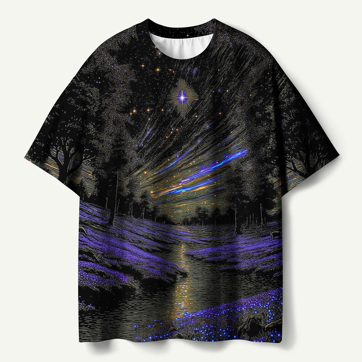 Starry Forest River Night Sky Premium Eco Tee