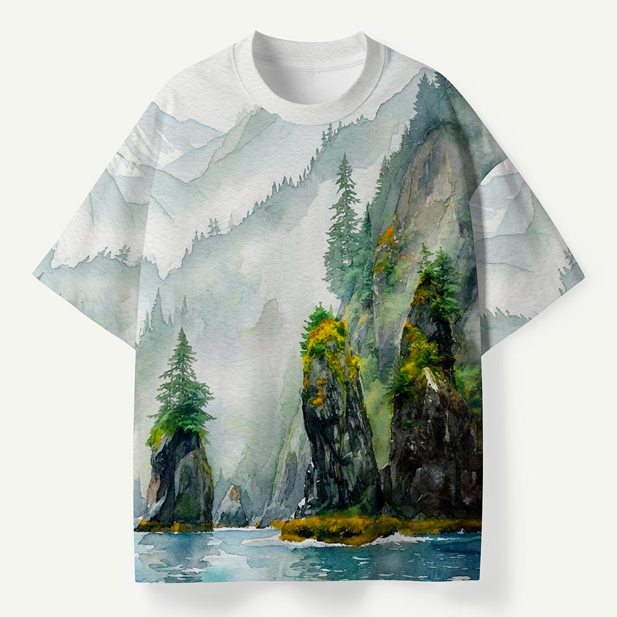 Alaska Rocky Coast and Tree Premium Eco Tee