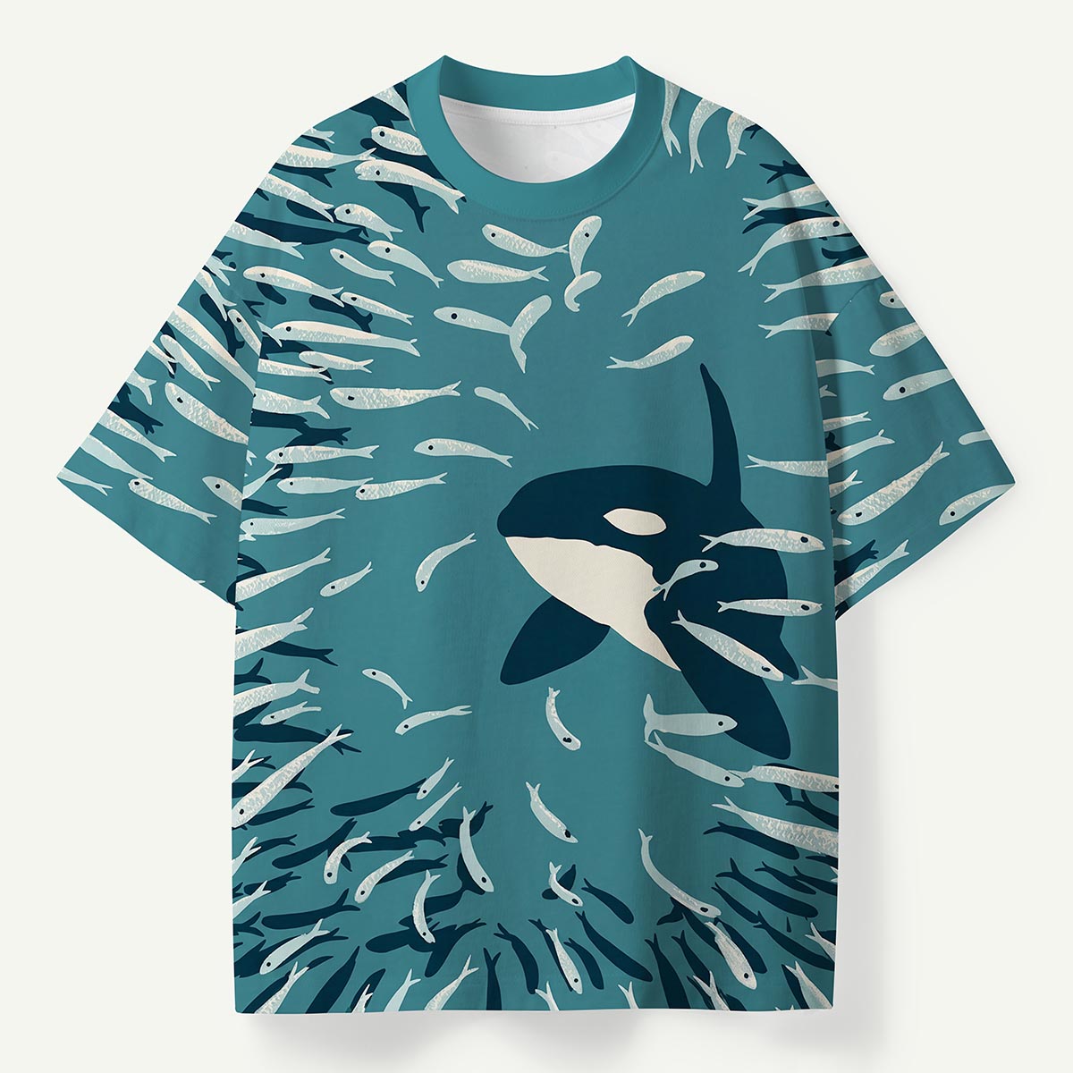 Orca and School of Fish Ocean Premium Eco Tee