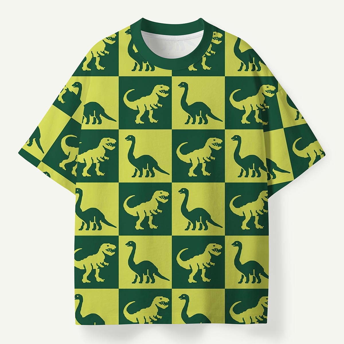 Dinosaur Checkerboard Premium Eco Tee