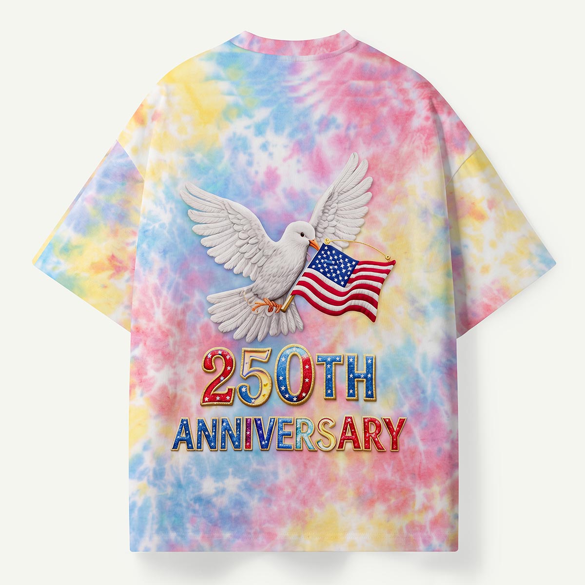 White Dove with American Flag 250th Anniversary Premium Eco Tee