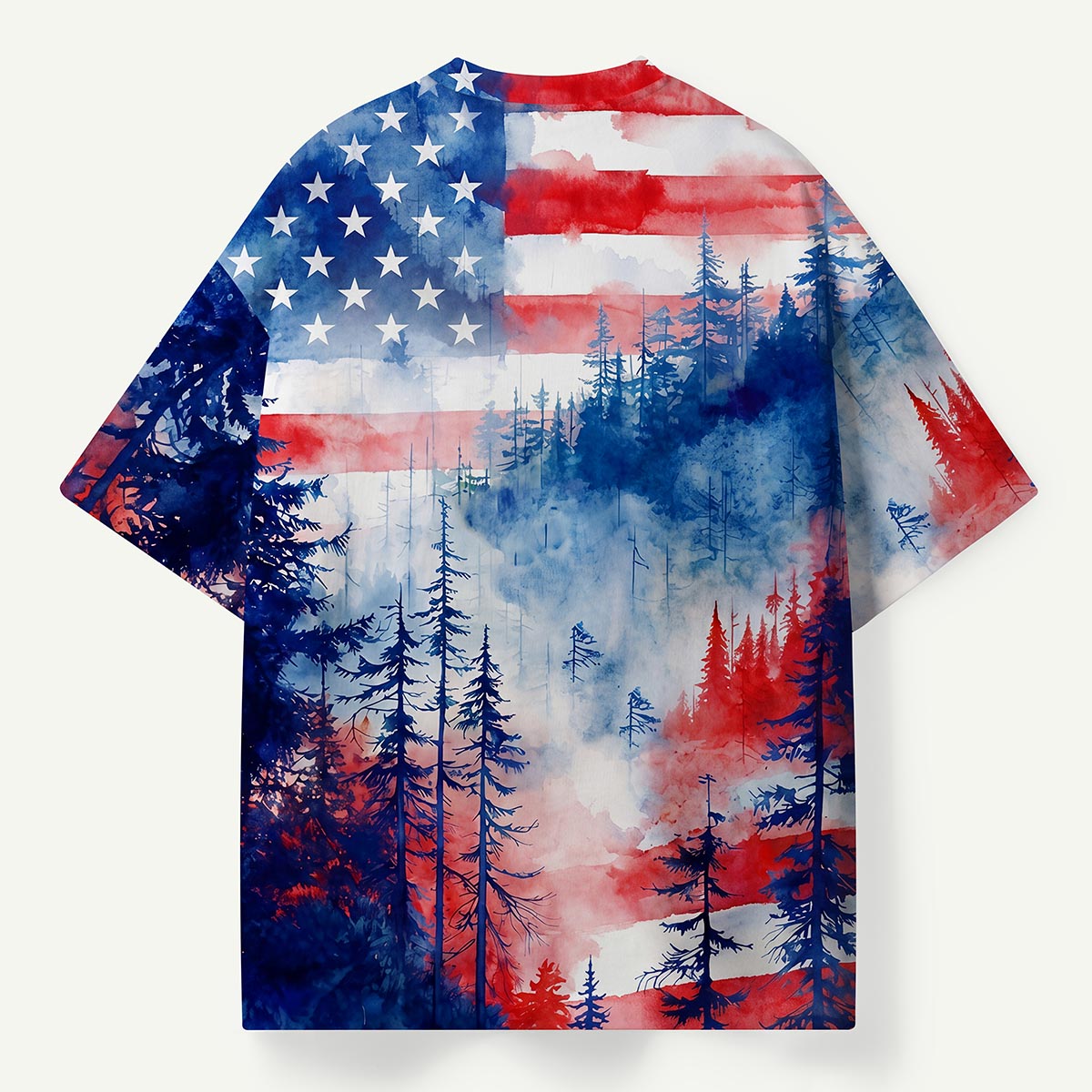 American Flag Forest Premium Eco Tee