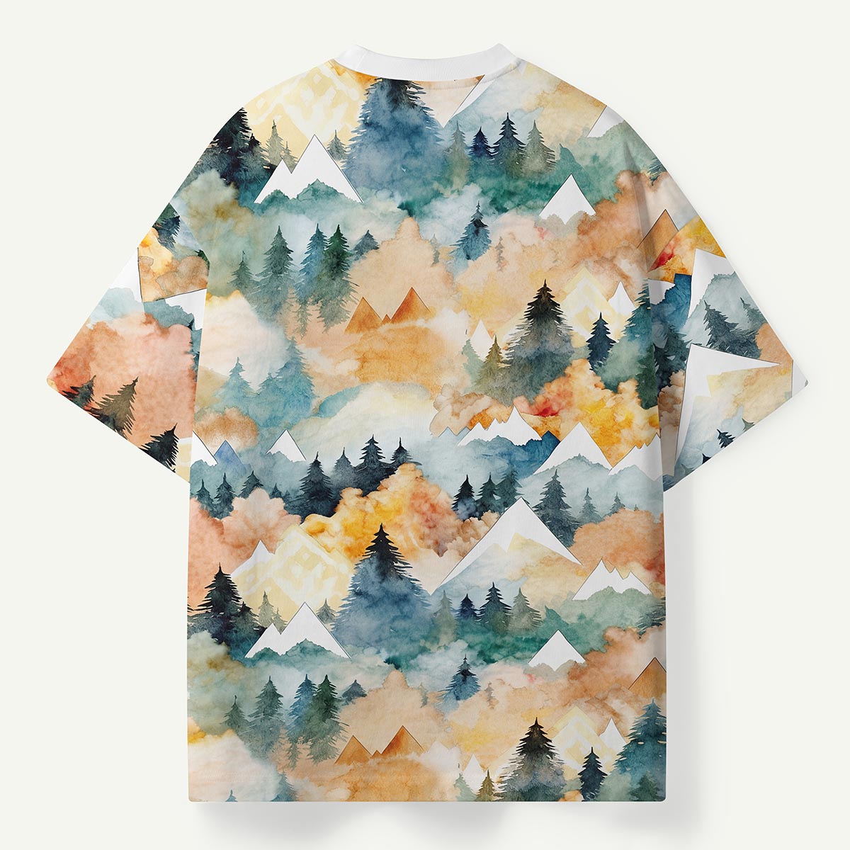 Watercolor Mountain and Pine Forest Premium Eco Tee