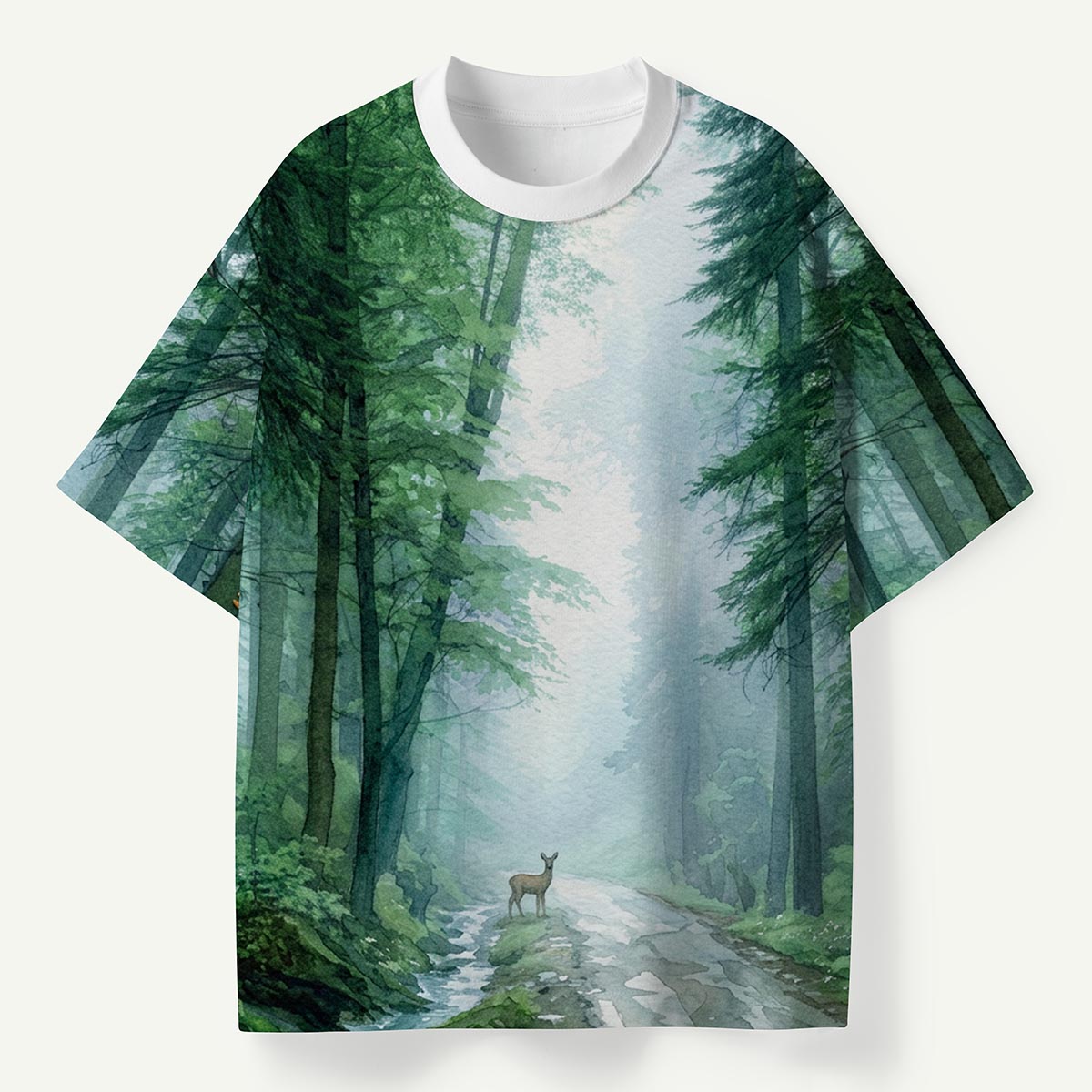Misty Forest Deer Path Premium Eco Tee