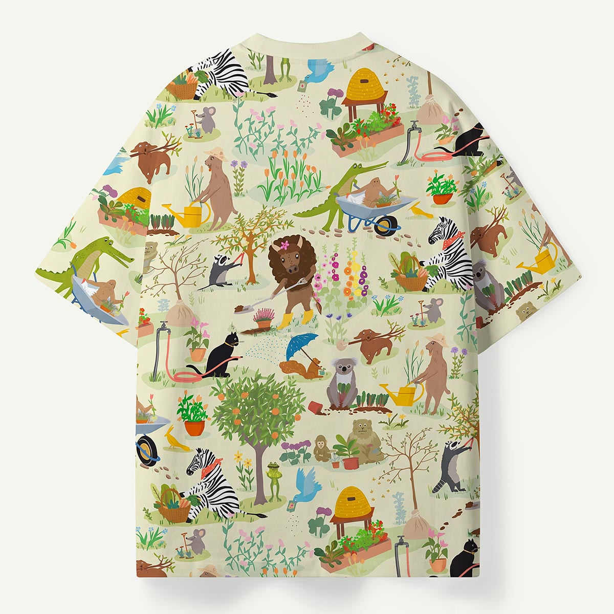 Garden Animals All-Over Print Eco T-Shirt