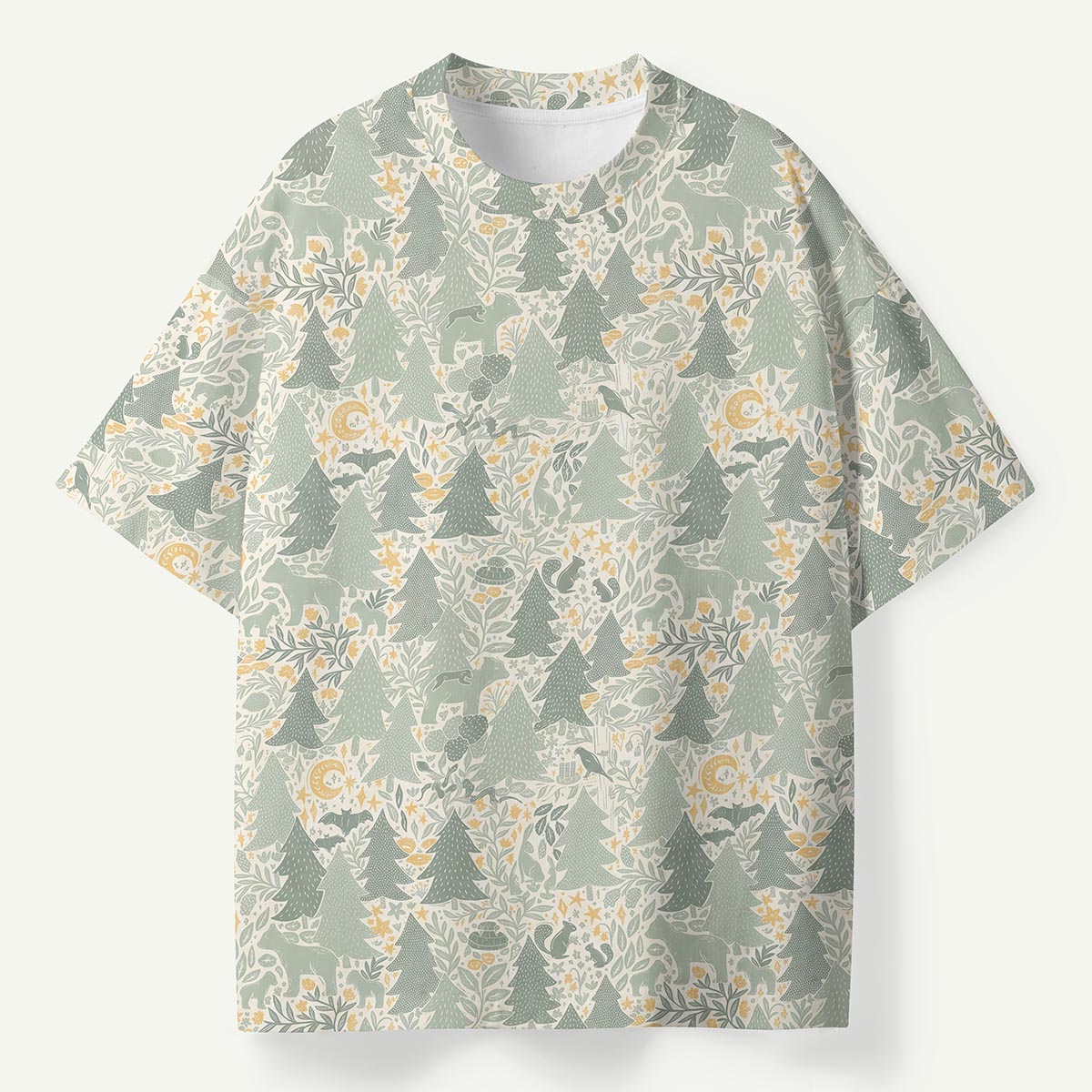Woodland Animal All-Over Print Eco T-Shirt